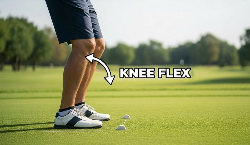 the knees require flexing in a golf swing