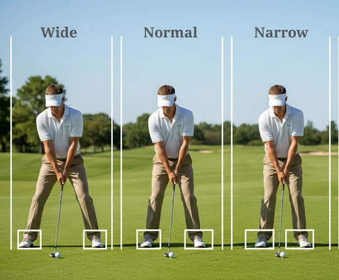 feet position at address