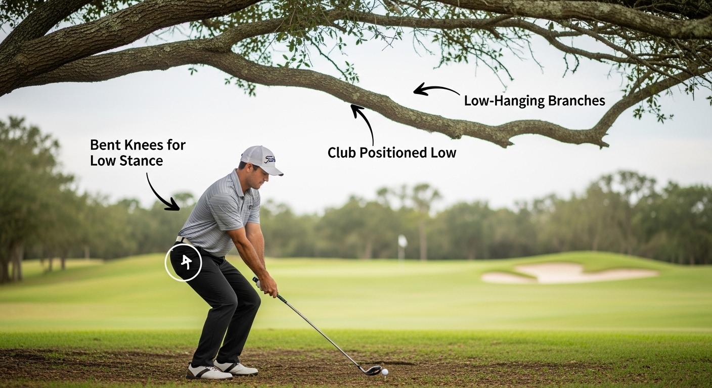 punch shot under tree