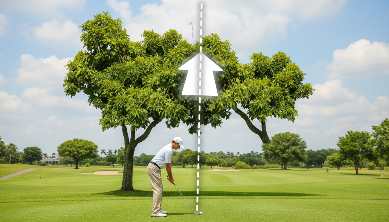 High Shot Over a Tree