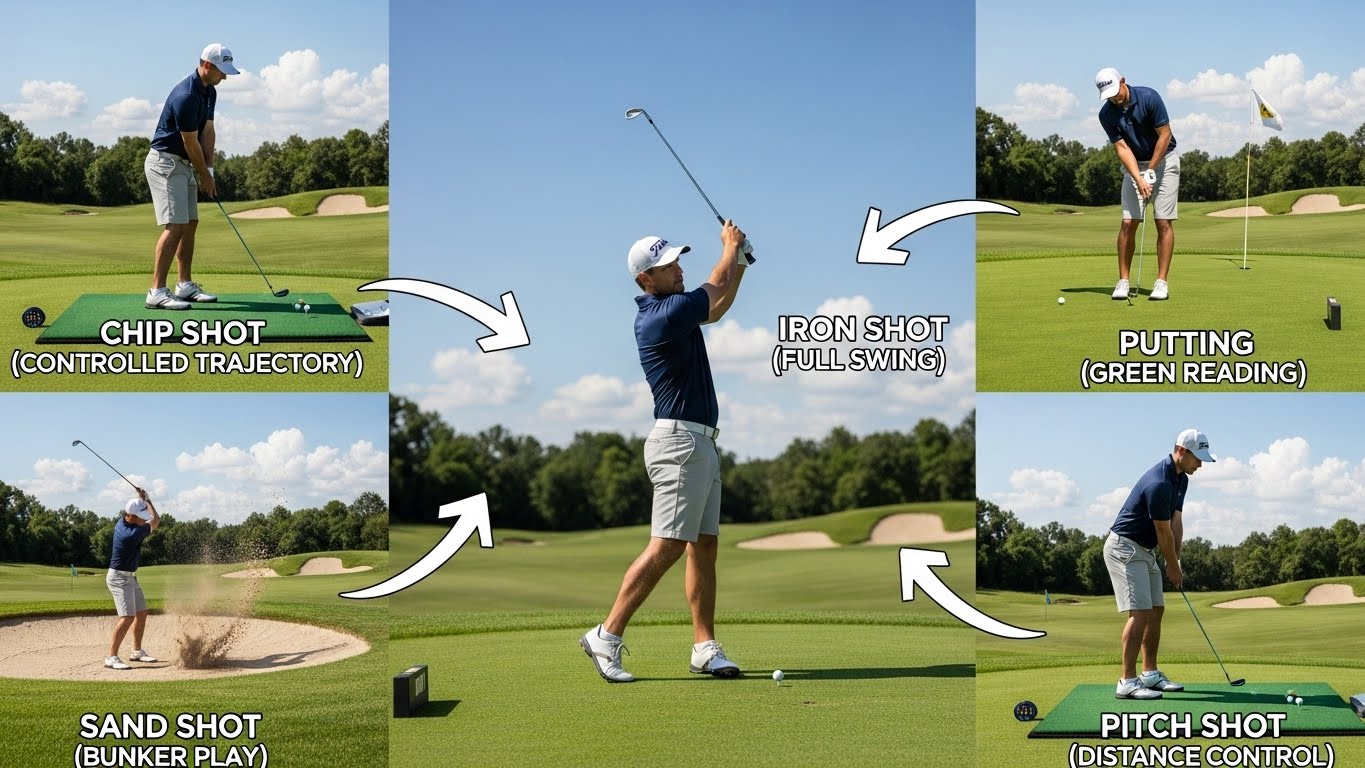 different golf shot mechanics
