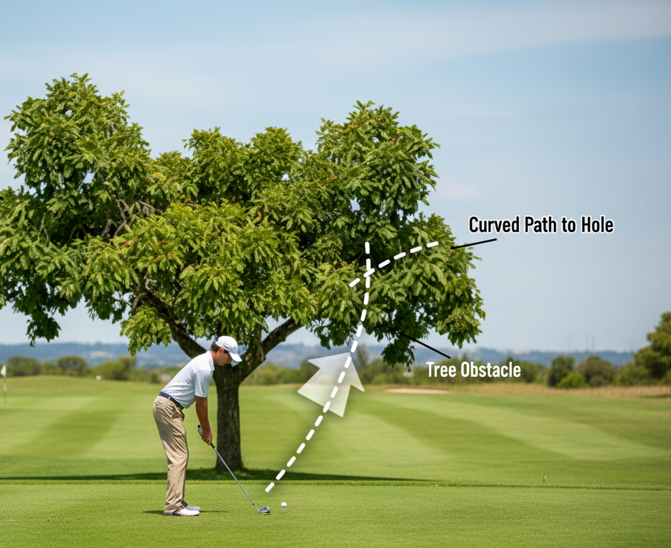 High Shot Over a Tree