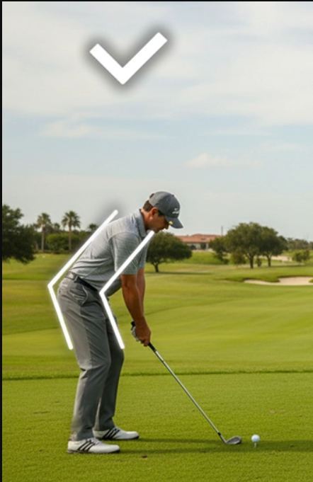 spine angle at address
